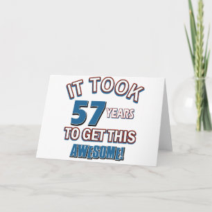 57 year old birthday designs card