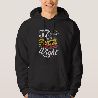 57 Years Being Mrs. Always Right Funny Couples Ann Hoodie