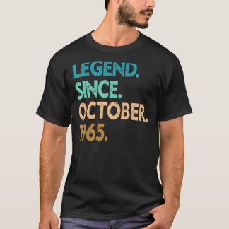 57 Years Old Legend Since October 1965 57th Birth T-Shirt