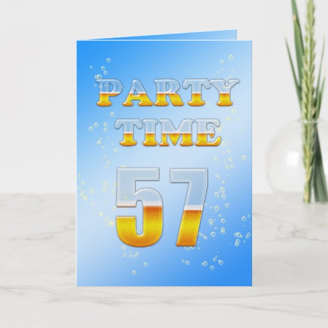 57e anniversaire invitation à la fête avec beaucou (Devant)