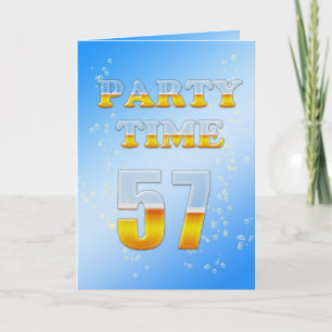 57e anniversaire invitation à la fête avec beaucou