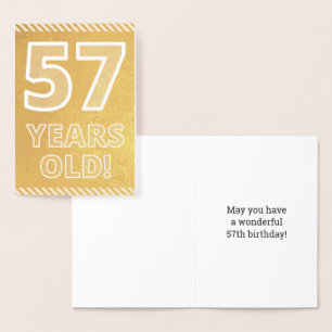 57ème anniversaire : audacieux "57 ans !" Carte Go