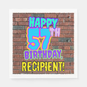 57th Birthday ~ Fun, Urban Graffiti Inspired Look Napkin