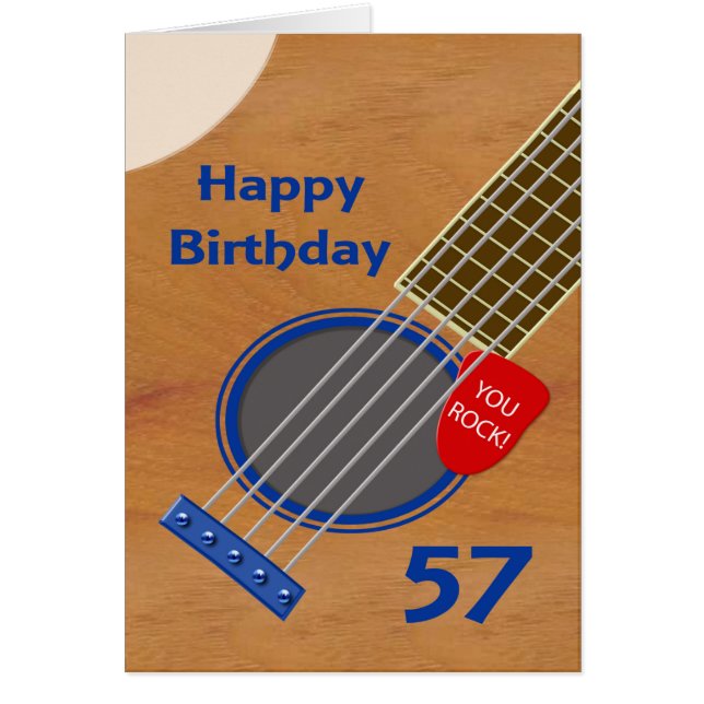 57th Birthday Guitar Player Birthday (Front)