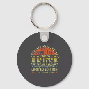 57th Birthday Legends February 1996 Vintage 57 Yea Keychain