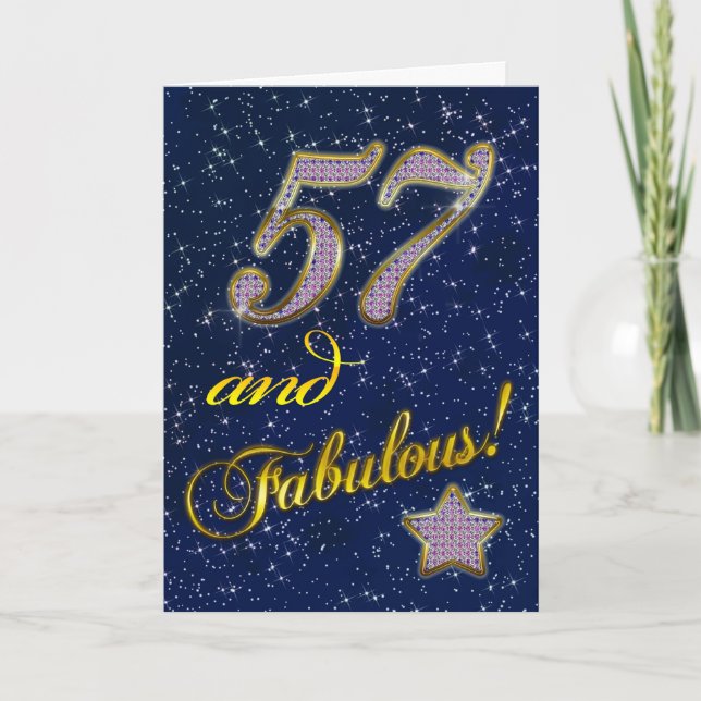 57th Birthday party Invitation (Front)