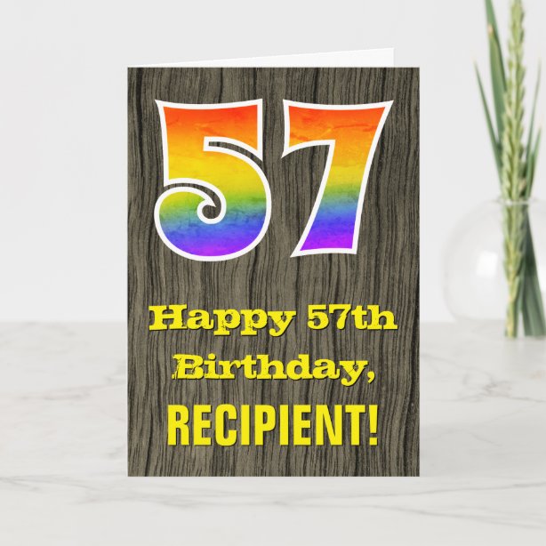 57th Birthday Cards | Zazzle CA