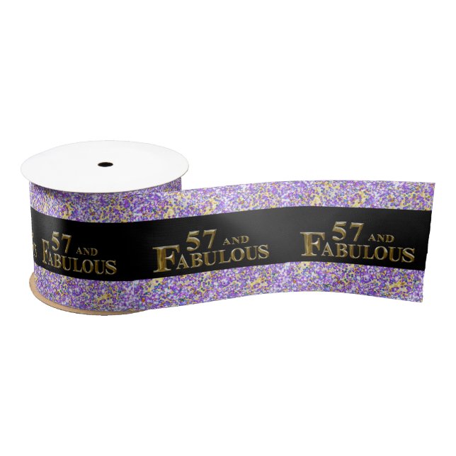 57th  Birthday  Satin Ribbon (Spool)