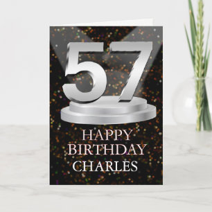 57th Birthday Spotlights Ajouter une carte de nom