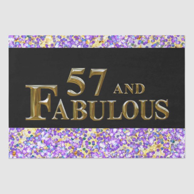 57th  Birthday  Tissue Paper (Front)