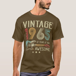 57th Birthday Womens Mens Vintage Awesome 1965 Gui T-Shirt