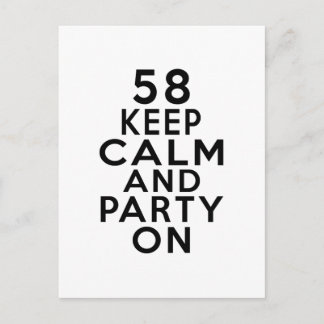 58 birthday designs postcard