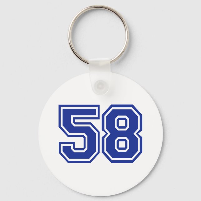 58 - number keychain (Front)