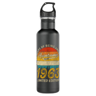 58 Year Old Bday 1963 Awesome Since 58th Birthday 710 Ml Water Bottle