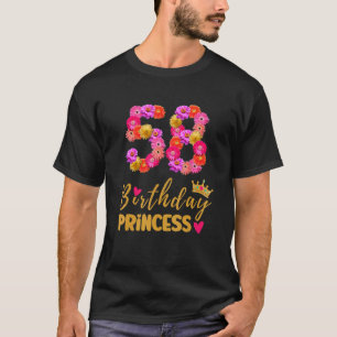 58 Year Old Birthday Princess Flower Its My 58th B T-Shirt