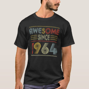 58 Year Old Gifts Awesome Since 1964 Retro 58Th Bi T-Shirt