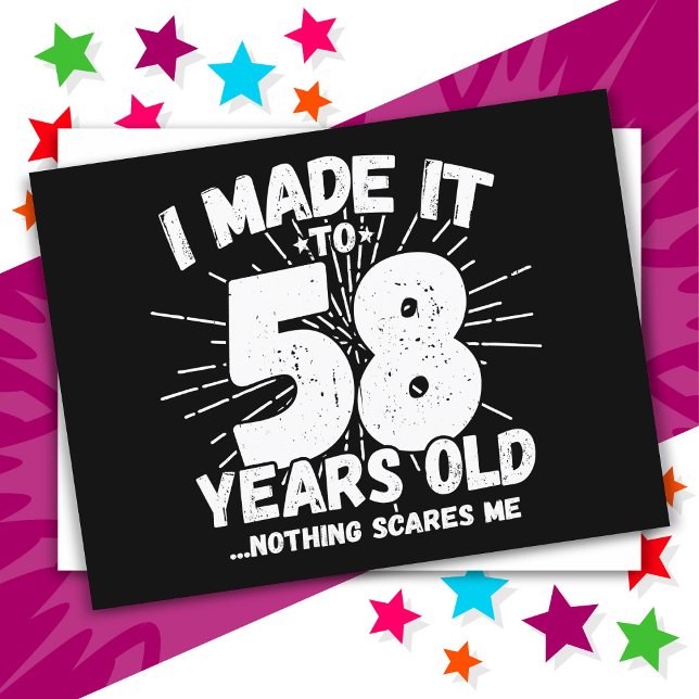 58 Year Old Sarcastic Meme Funny 58th Birthday Postcard (Creator Uploaded)