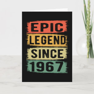 58 Years Old Bday 1967 Epic Legend 58th Birthday Card