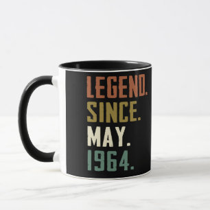 58 Years Old Legend Since May 1964 58th birthday Mug