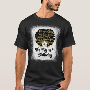 58 Years Old Leopard Melanin Girl It'S My Birthday T-Shirt