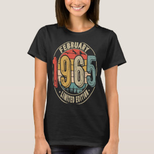 58 Years Old Vintage Awesome February 1965 58th Bi T-Shirt