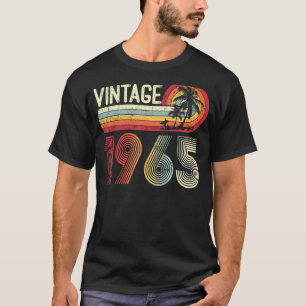 58 Yrs Old Men Women Vintage 1965 Retro 58th Birth T-Shirt