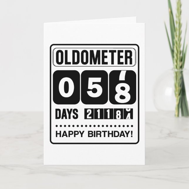 58e Anniversaire Carte Oldometer (Devant)