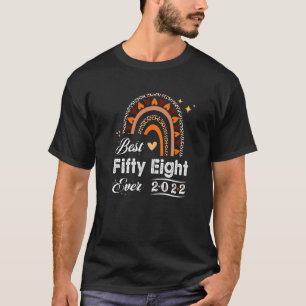58th Birthday Best 58 Years Old Ever Rainbow Leopa T-Shirt