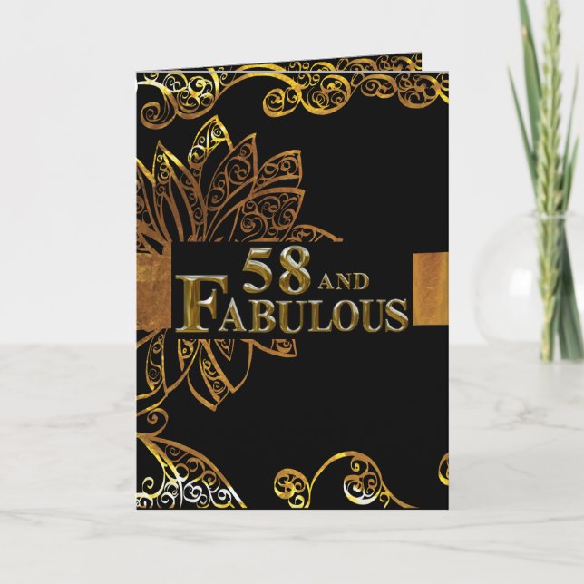 58th  Birthday  Card (Front)