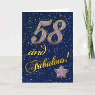 58th birthday for someone Fabulous Card