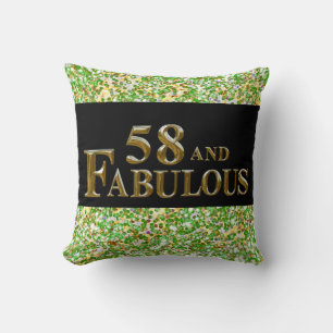 58th Birthday Throw Pillow