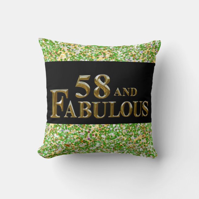58th  Birthday  Throw Pillow (Front)