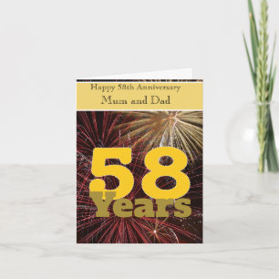 58th Wedding Anniversary  Card