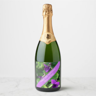 58th Wedding Anniversary   Sparkling Wine Label