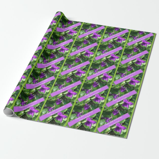 58th Wedding Anniversary   Wrapping Paper (Unrolled)