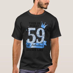 59 & Fabulous I Blue White Party Group Candid Phot T-Shirt