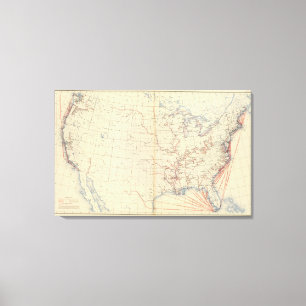59 Navigable rivers, routes 1890 Canvas Print