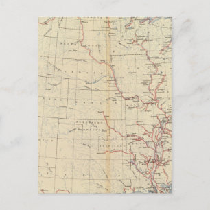 59 Navigable rivers, routes 1890 Postcard