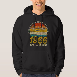 59 Year Old 1966 Retro Awesome 59th Birthday Gift Hoodie