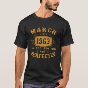 59 Year Old Birthday Gifts Vintage March 1963 59Th T-Shirt