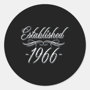 59 Year Old Tattoo Lover 1966 59th Birthday Classic Round Sticker