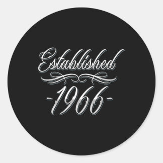 59 Year Old Tattoo Lover 1966 59th Birthday Classic Round Sticker