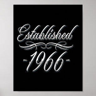 59 Year Old Tattoo Lover 1966 59th Birthday Poster