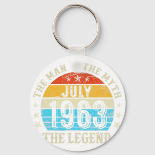 59 Year Old The Man Myth Legend July 1963 59th Bir Keychain