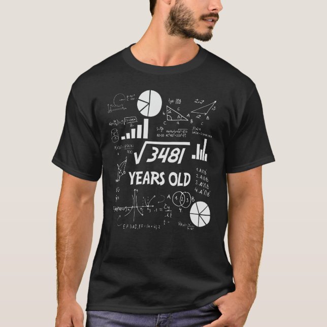59 Years Old Bday Math Teacher 59th Birthday Gift T-Shirt (Front)