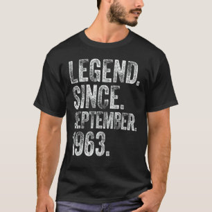 59 Years Old Legend Since September 1963 59th Bir T-Shirt