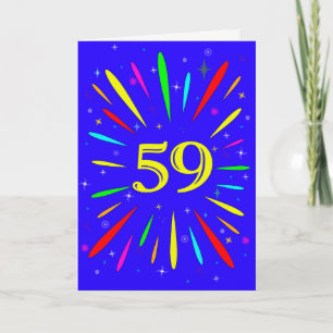 59e anniversaire carte d'explosion
