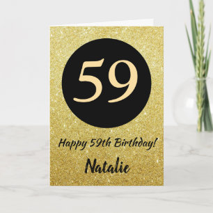 59e Joyeux Anniversaire Carte Parties scintillant