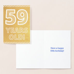 59ème anniversaire : audacieux "59 ans !" Carte Go