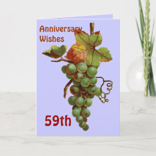 59th Anniversary wishes, customiseable Card